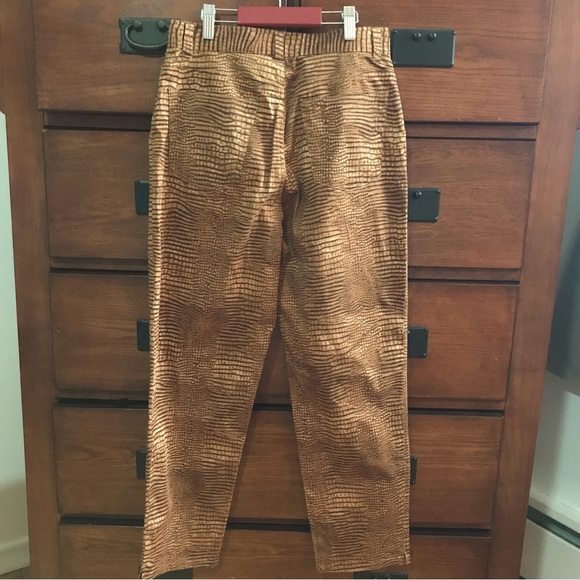 Womens Size 6P Ralph Lauren Brown/Tan Animal Print Capri - Picture 4 of 7